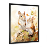 Cute Squirrel Playtime - Squirrel Bedroom Wall Art