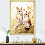 Cute Squirrel Playtime - Squirrel Bedroom Wall Art
