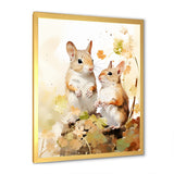 Cute Squirrel Playtime - Squirrel Bedroom Wall Art