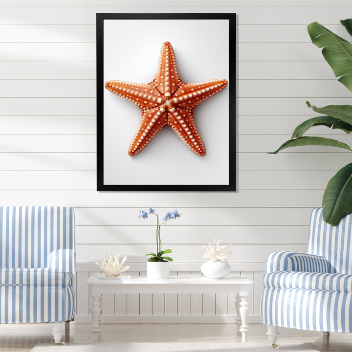 Minimalist starfish orange - Starfish Wall Decor