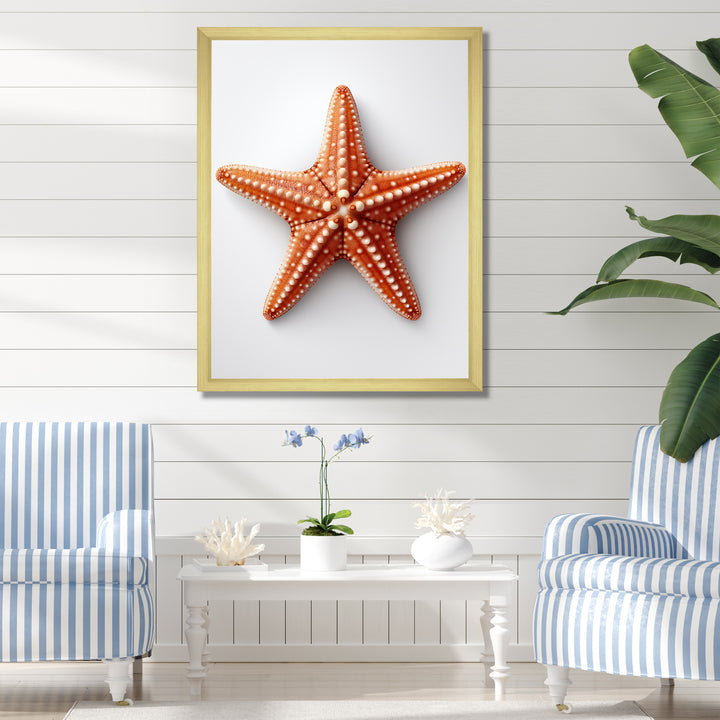 Minimalist starfish orange - Starfish Wall Decor