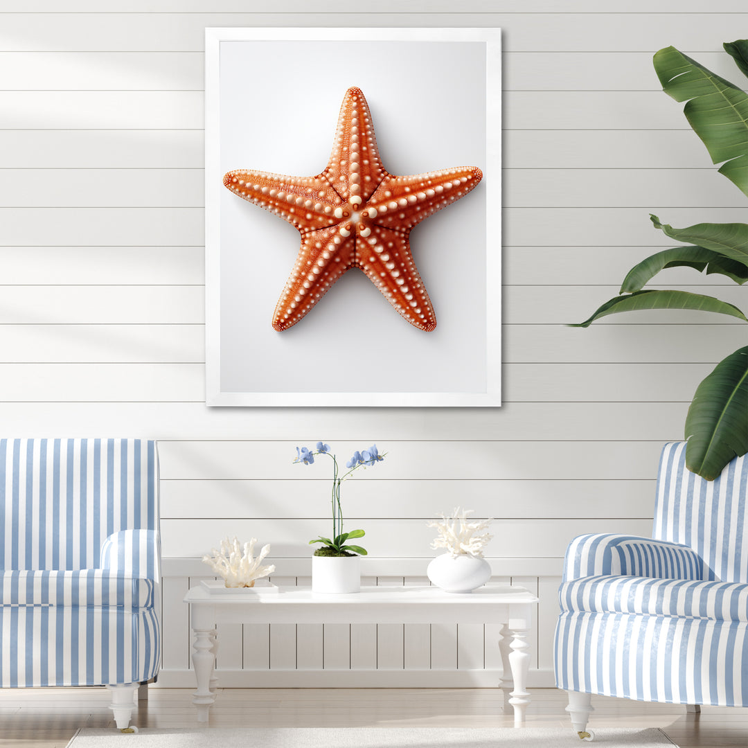 Minimalist starfish orange - Starfish Wall Decor