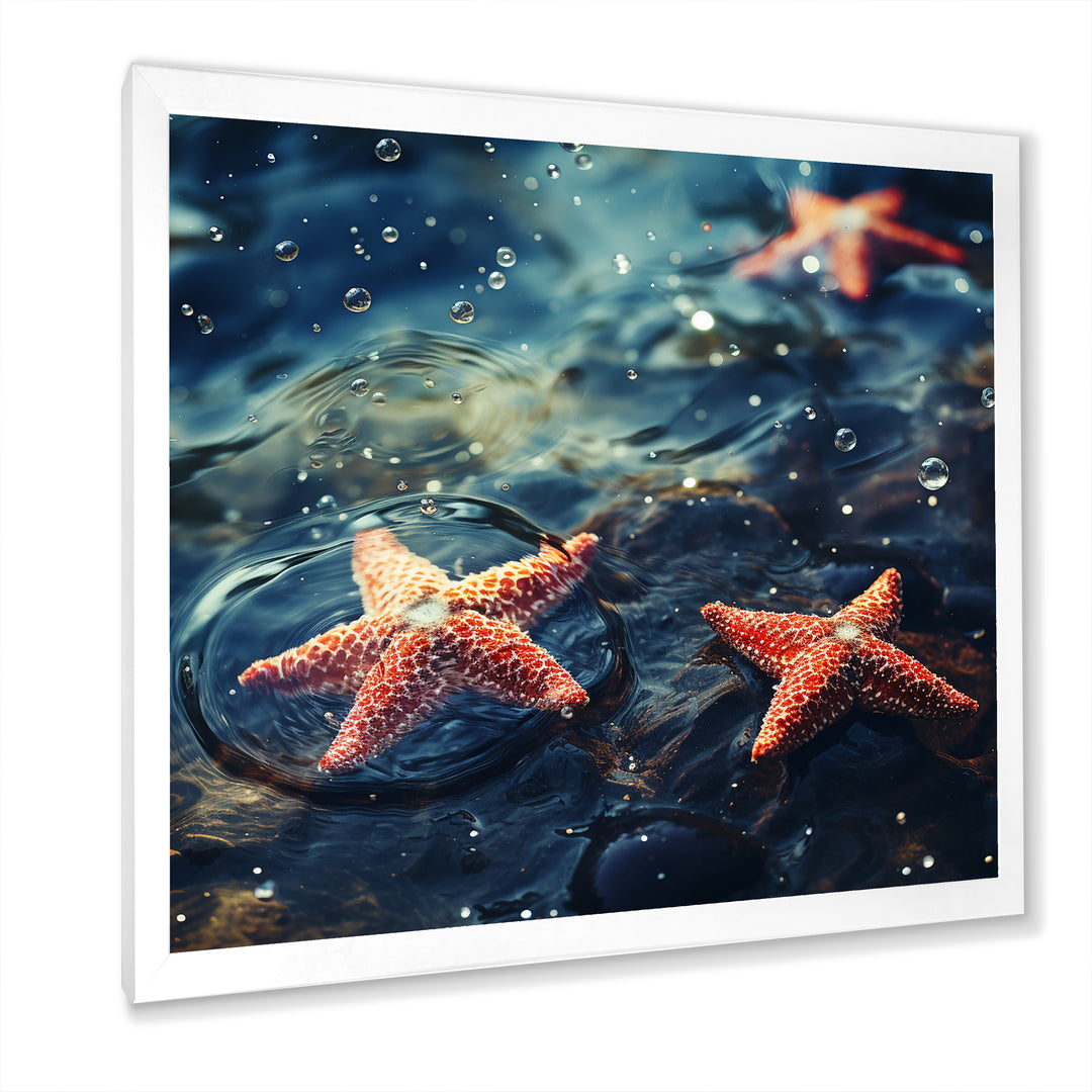 Yellow Oceanic starfish romance photo - Starfish Wall Art Prints
