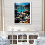 Blue Rainbow Starfish photo - Blue Starfish Wall Art