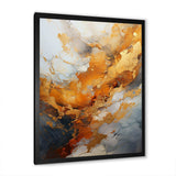 Gold and white geode lava III - Landscapes Canvas Wall Art