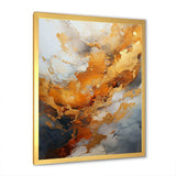 Gold and white geode lava III - Landscapes Canvas Wall Art