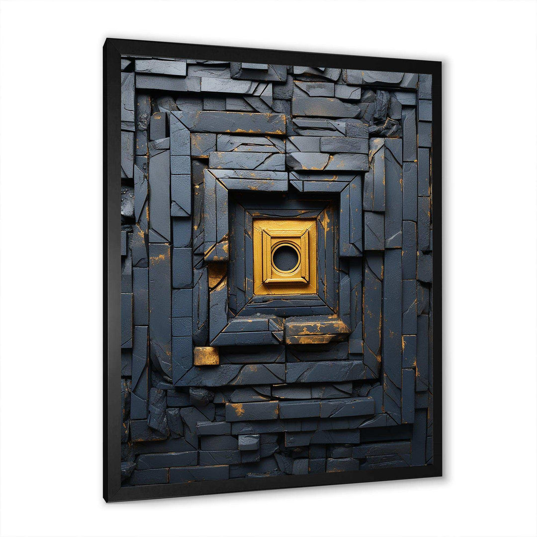 Ancient Stone Maya Labyrinth I - Landscapes Canvas Wall Art