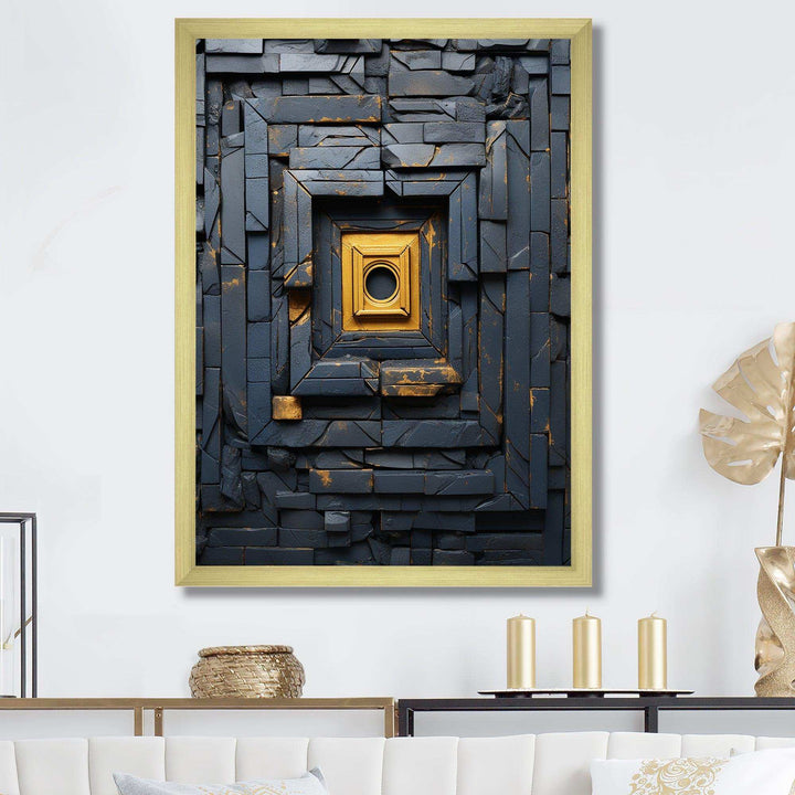Ancient Stone Maya Labyrinth I - Landscapes Canvas Wall Art