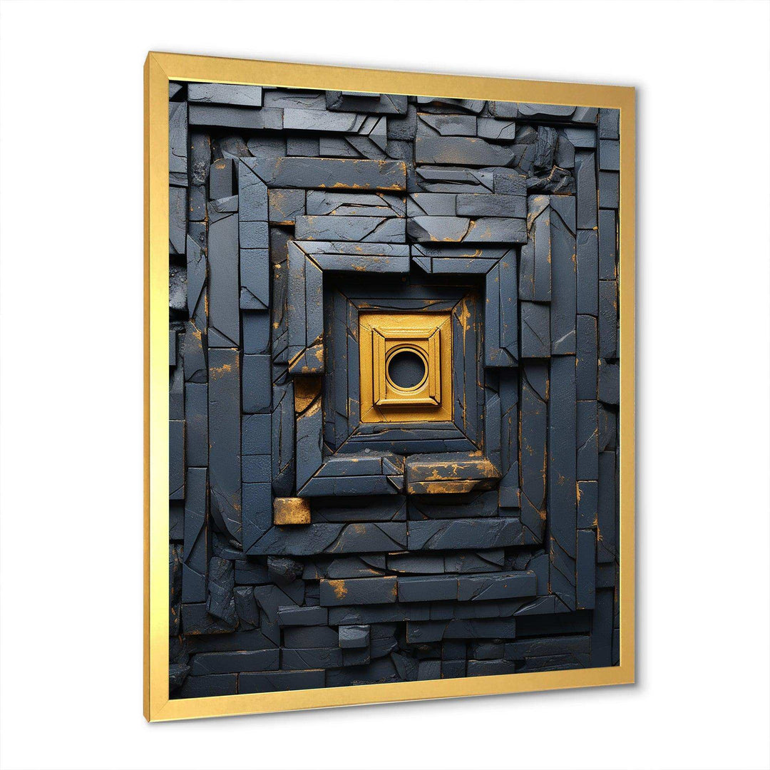 Ancient Stone Maya Labyrinth I - Landscapes Canvas Wall Art