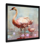 Pink blooming Swan beauty - Swans Bedroom Wall Art