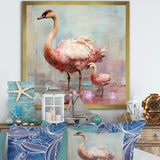 Pink blooming Swan beauty - Swans Bedroom Wall Art