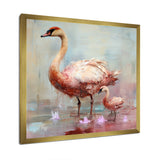 Pink blooming Swan beauty - Swans Bedroom Wall Art