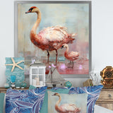 Pink blooming Swan beauty - Swans Bedroom Wall Art