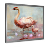 Pink blooming Swan beauty - Swans Bedroom Wall Art