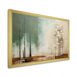 Green beige wild essence collage II - Abstract Canvas Wall Art