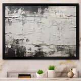 Abstract Grey Lunar Surface III - Abstract Canvas Wall Art