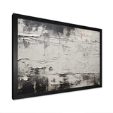 Abstract Grey Lunar Surface III - Abstract Canvas Wall Art