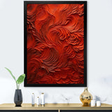 Volcanic Red Fusion vector 2 - Abstract Canvas Wall Art