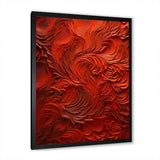 Volcanic Red Fusion vector 2 - Abstract Canvas Wall Art