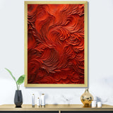 Volcanic Red Fusion vector 2 - Abstract Canvas Wall Art