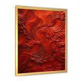 Volcanic Red Fusion vector 2 - Abstract Canvas Wall Art