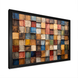 Colorful earth colors tiles III - Geometric Canvas Wall Art