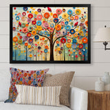 Colorful Abstract Tree 3 - Floral Canvas Wall Art