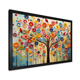 Colorful Abstract Tree 3 - Floral Canvas Wall Art