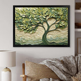 Tree American Basswood collage 3 - Landscapes Canvas Wall Art