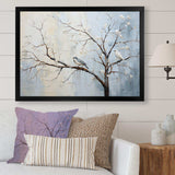 Grey floral sprintime tree birds II - Landscapes Canvas Wall Art