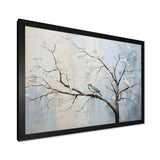 Grey floral sprintime tree birds II - Landscapes Canvas Wall Art