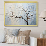 Grey floral sprintime tree birds II - Landscapes Canvas Wall Art