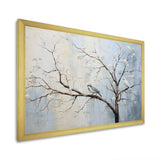 Grey floral sprintime tree birds II - Landscapes Canvas Wall Art