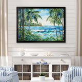 Tropical coastal beach tranquility - Coastal Canvas Wall Art