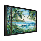 Tropical coastal beach tranquility - Coastal Canvas Wall Art