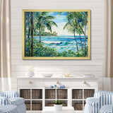 Tropical coastal beach tranquility - Coastal Canvas Wall Art