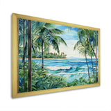 Tropical coastal beach tranquility - Coastal Canvas Wall Art