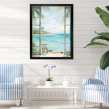 Windows at the beach II - Coastal Canvas Wall Art