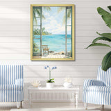 Windows at the beach II - Coastal Canvas Wall Art