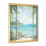 Windows at the beach II - Coastal Canvas Wall Art