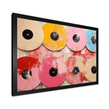 Pink Vinyl Records display I - Fashion Canvas Wall Art