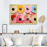 Pink Vinyl Records display I - Fashion Canvas Wall Art