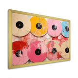 Pink Vinyl Records display I - Fashion Canvas Wall Art