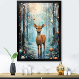 Forest winter children deer - Deer Home Decor Art