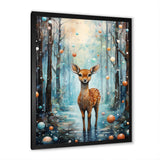 Forest winter children deer - Deer Home Decor Art