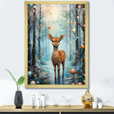Forest winter children deer - Deer Home Decor Art
