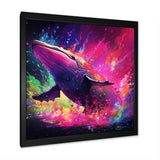 Abstract Whale colorful Song - Whale Living Room Wall Art