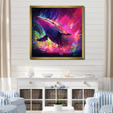 Abstract Whale colorful Song - Whale Living Room Wall Art