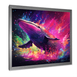 Abstract Whale colorful Song - Whale Living Room Wall Art