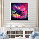 Abstract Whale colorful Song - Whale Living Room Wall Art